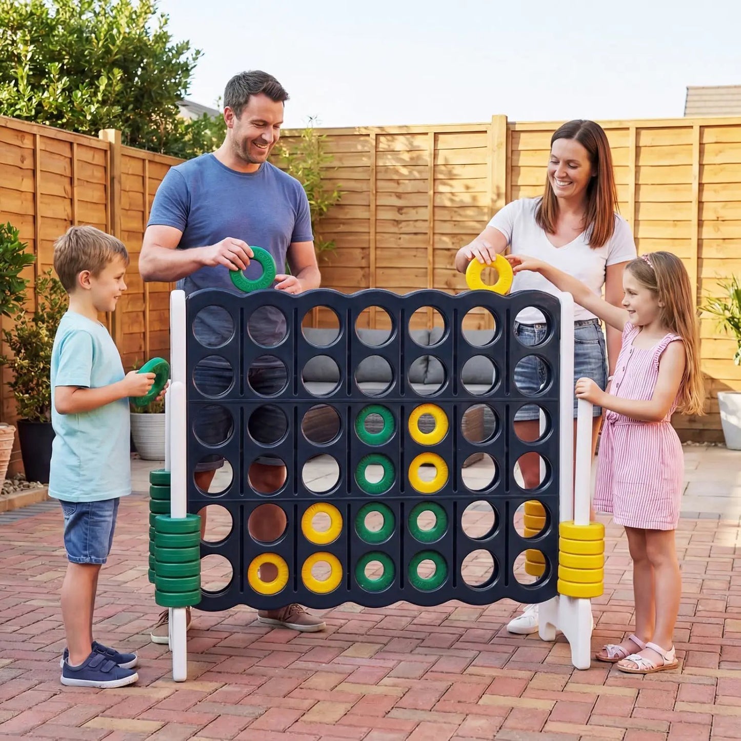 Jumbo Four in a Row Game Set Outdoor Lawn Tall