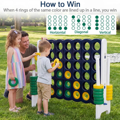 Jumbo Four in a Row Game Set Outdoor Lawn Tall