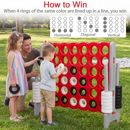 Jumbo Four in a Row Game Set Outdoor Lawn Tall
