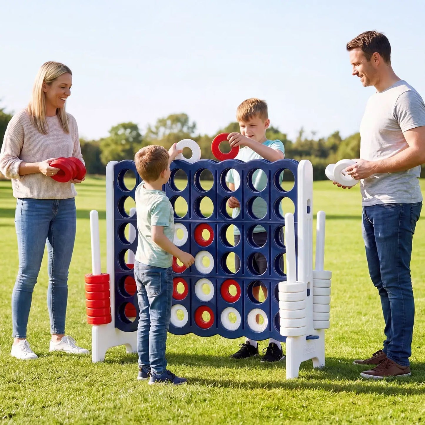 Jumbo Four in a Row Game Set Outdoor Lawn Tall