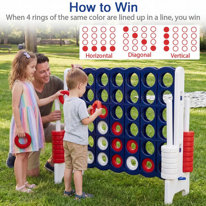 Jumbo Four in a Row Game Set Outdoor Lawn Tall
