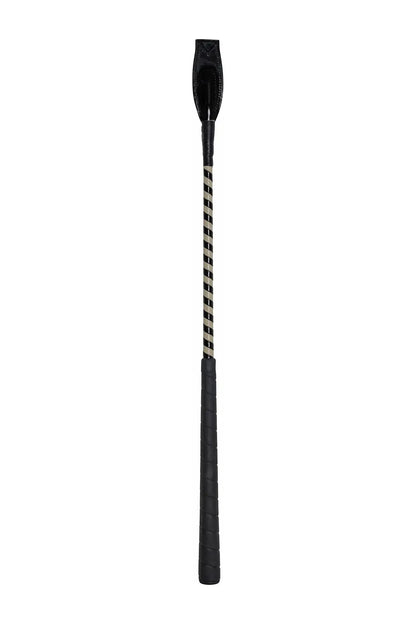 Jumper Whip 24in two-tone patent-cover crop with black grip and beige/black striped shaft on Tampa Home & Garden Store