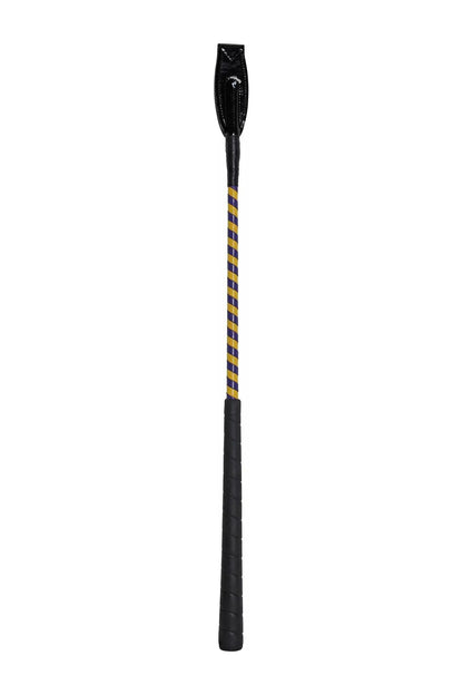Jumper Whip 24in two-tone patent cover riding crop with purple-yellow shaft Huntley Equestrian on Tampa Home & Garden Store