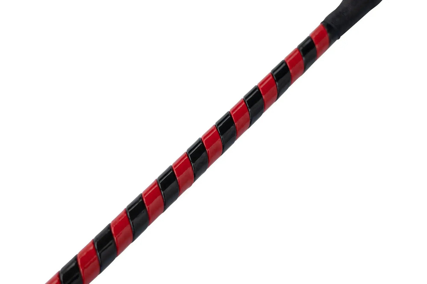 Jumper Whip 24in two-tone patent cover riding whip in red and black stripes on Tampa Home & Garden Store