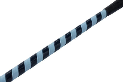 Jumper Whip 24in two-tone patent cover riding crop blue and navy stripes on Tampa Home & Garden Store
