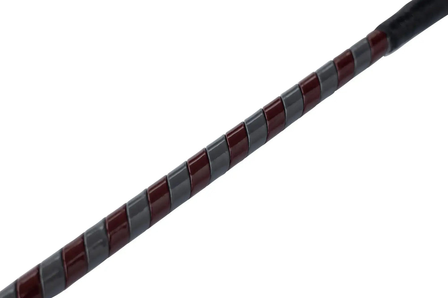 Jumper Whip 24in two-tone patent-cover riding crop gray and burgundy by Huntley Equestrian on Tampa Home & Garden Store