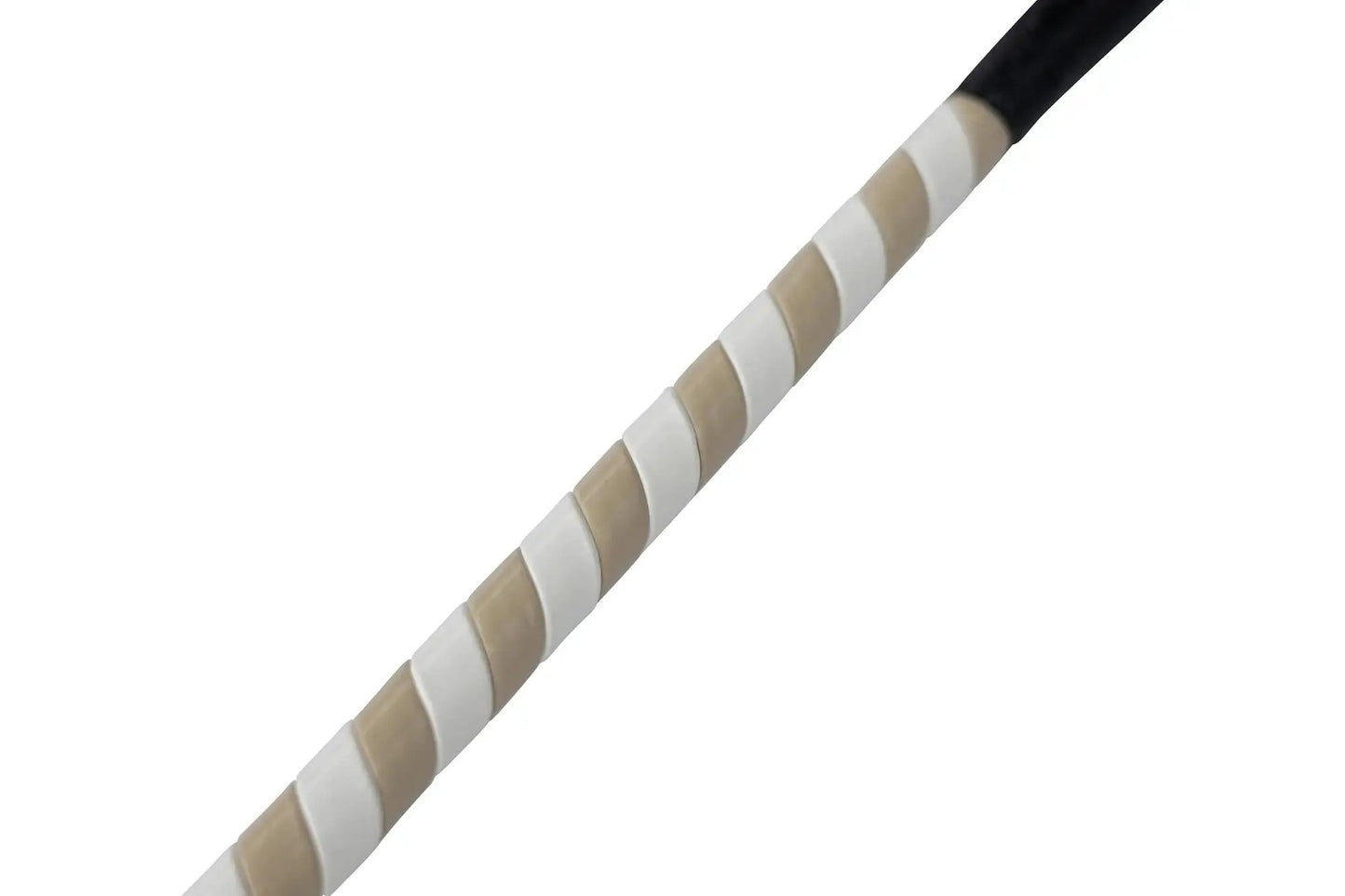 Jumper Whip-24 Two Tone Patent Cover riding crop with white and tan spiral wrap on Tampa Home & Garden Store