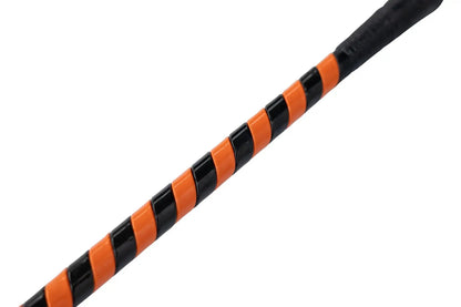 Jumper Whip-24in two-tone orange and black patent-cover riding crop by Huntley Equestrian on Tampa Home & Garden Store