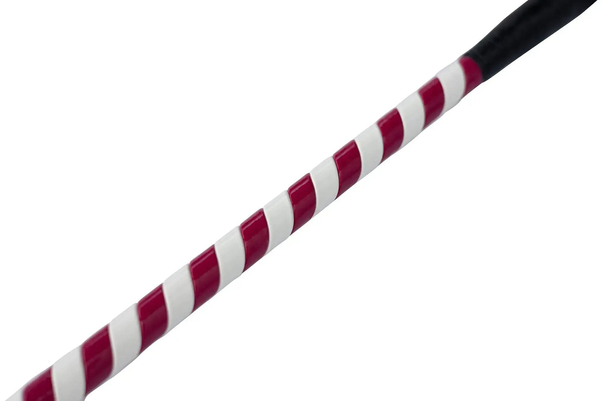 Jumper Whip 24in Patent Cover riding crop with red white spiral bands Huntley Equestrian on Tampa Home & Garden Store
