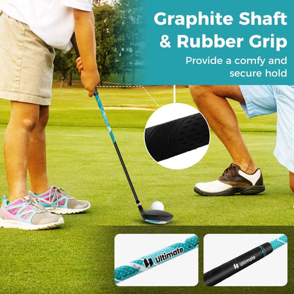 Junior Golf Club Set for Kids with Rain Hood