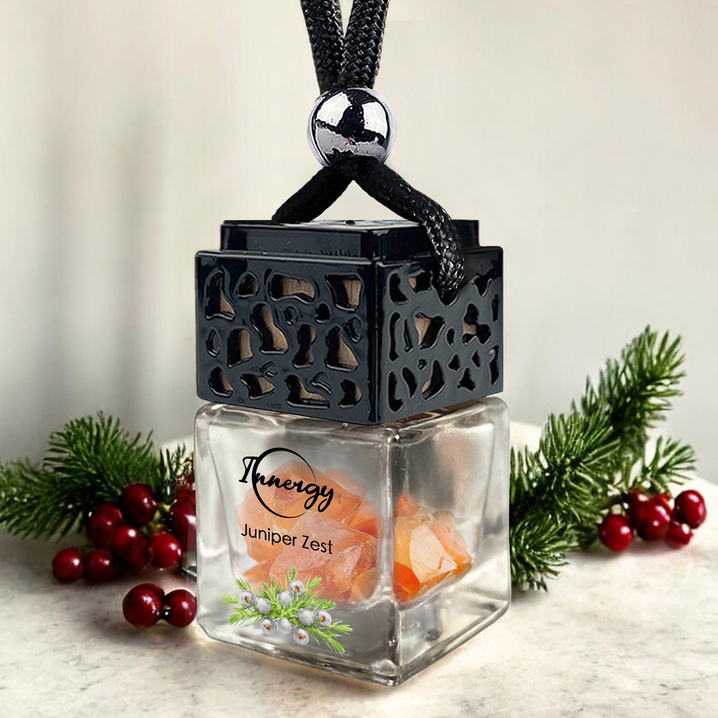 Juniper Zest Crystal-Enhanced Oil Diffuser, Car Air Freshener, 8ml - Tampa Home & Garden Store