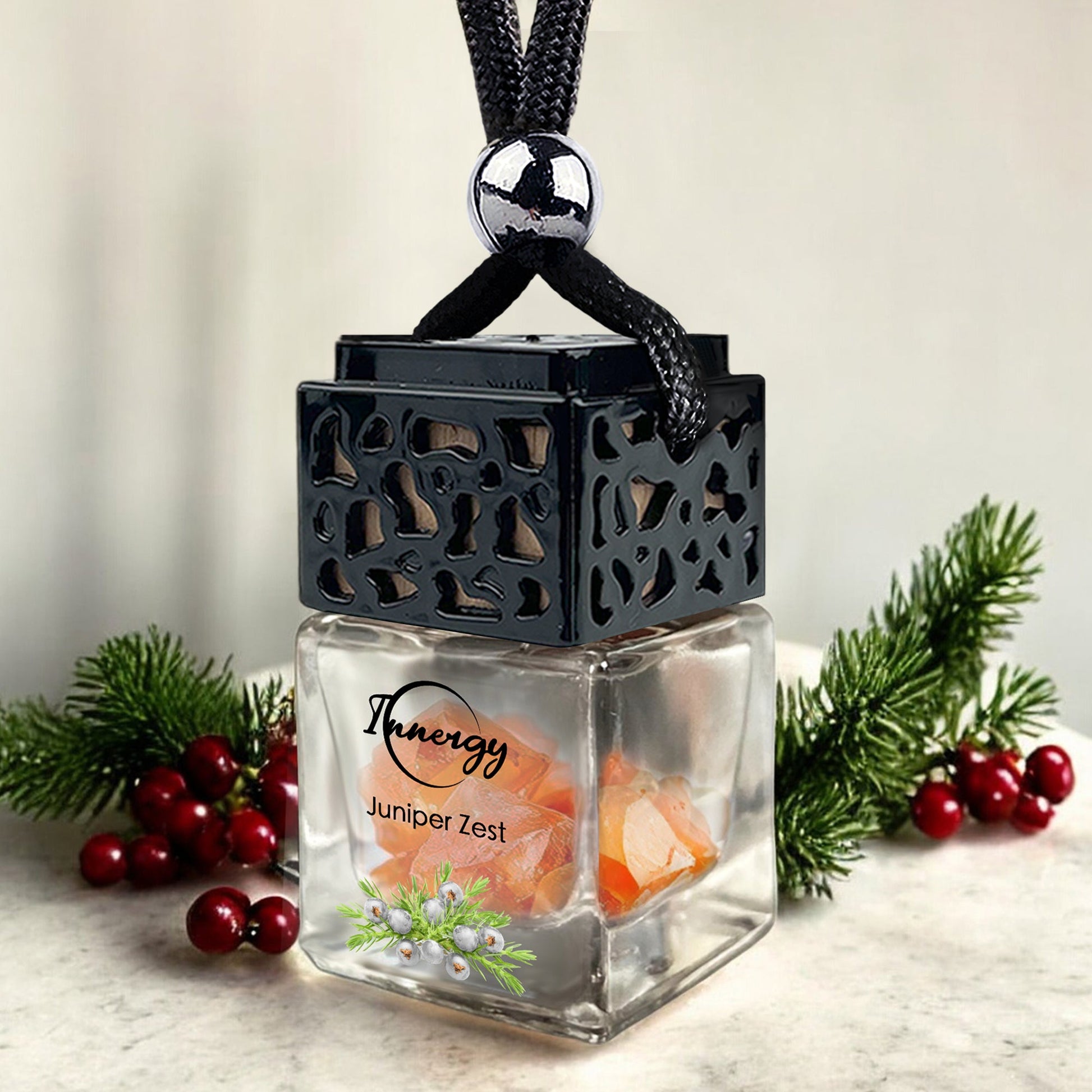 Juniper Zest Crystal-Enhanced Oil Diffuser, Car Air Freshener, 8ml - Tampa Home & Garden Store