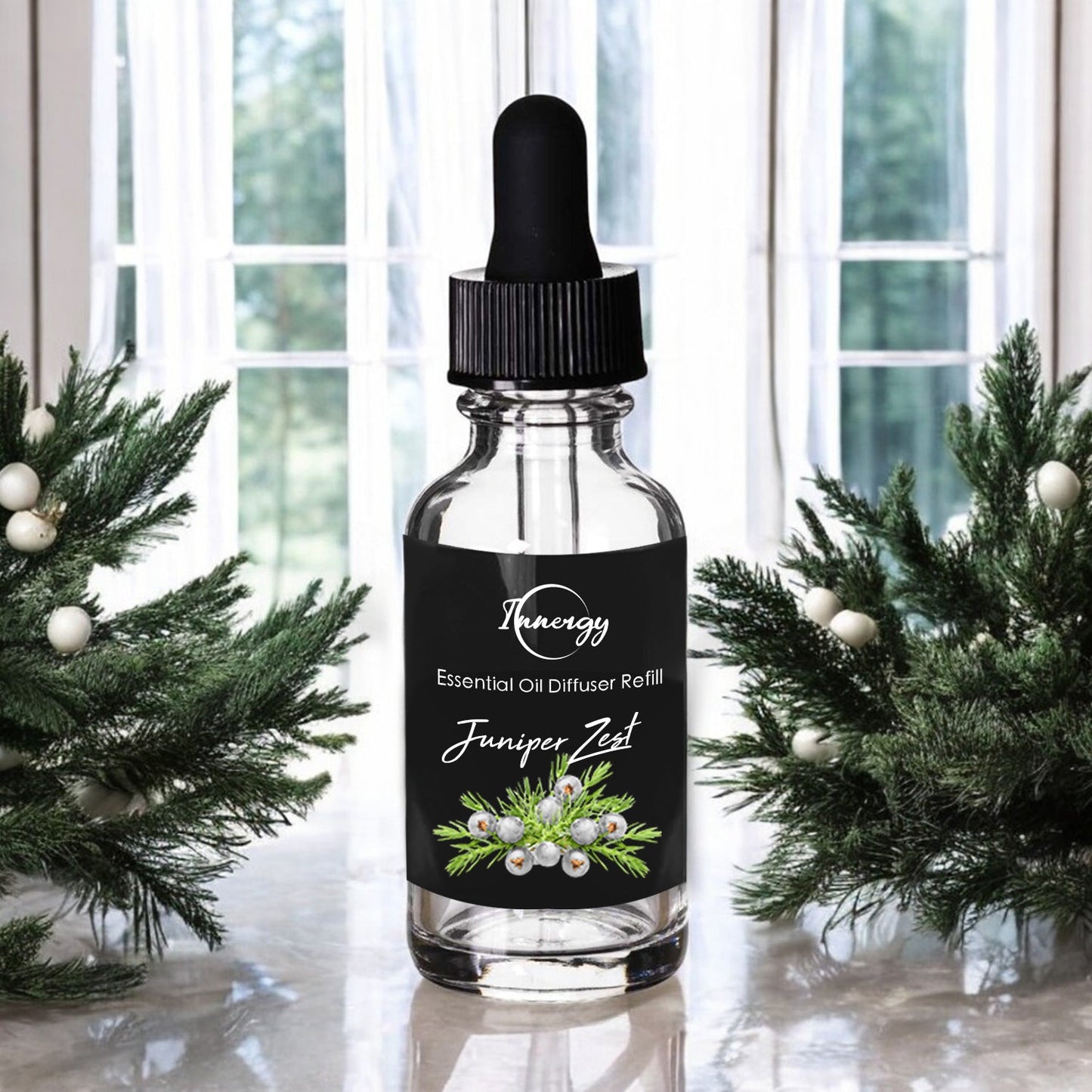 Juniper Zest Crystal-Enhanced Oil Diffuser, Car Air Freshener, 8ml - Tampa Home & Garden Store