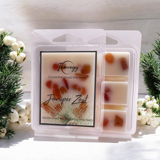 Juniper Zest Crystal-Enhanced Premium Coconut-Soy Wax Melts - Tampa Home & Garden Store