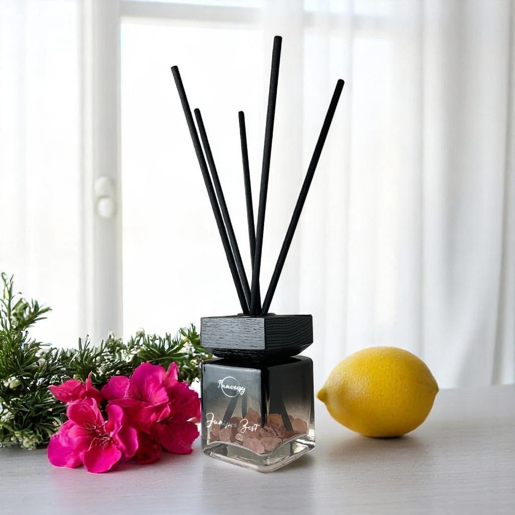 Juniper Zest Crystal-Enhanced Reed Oil Diffuser, 100ml - Tampa Home & Garden Store