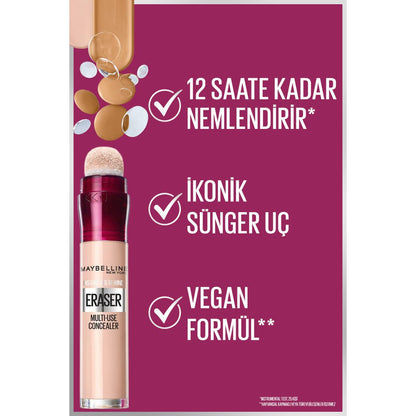 Maybelline Instant Anti Age Eraser Concealer beige liquid concealer with sponge applicator on Tampa Home & Garden Store