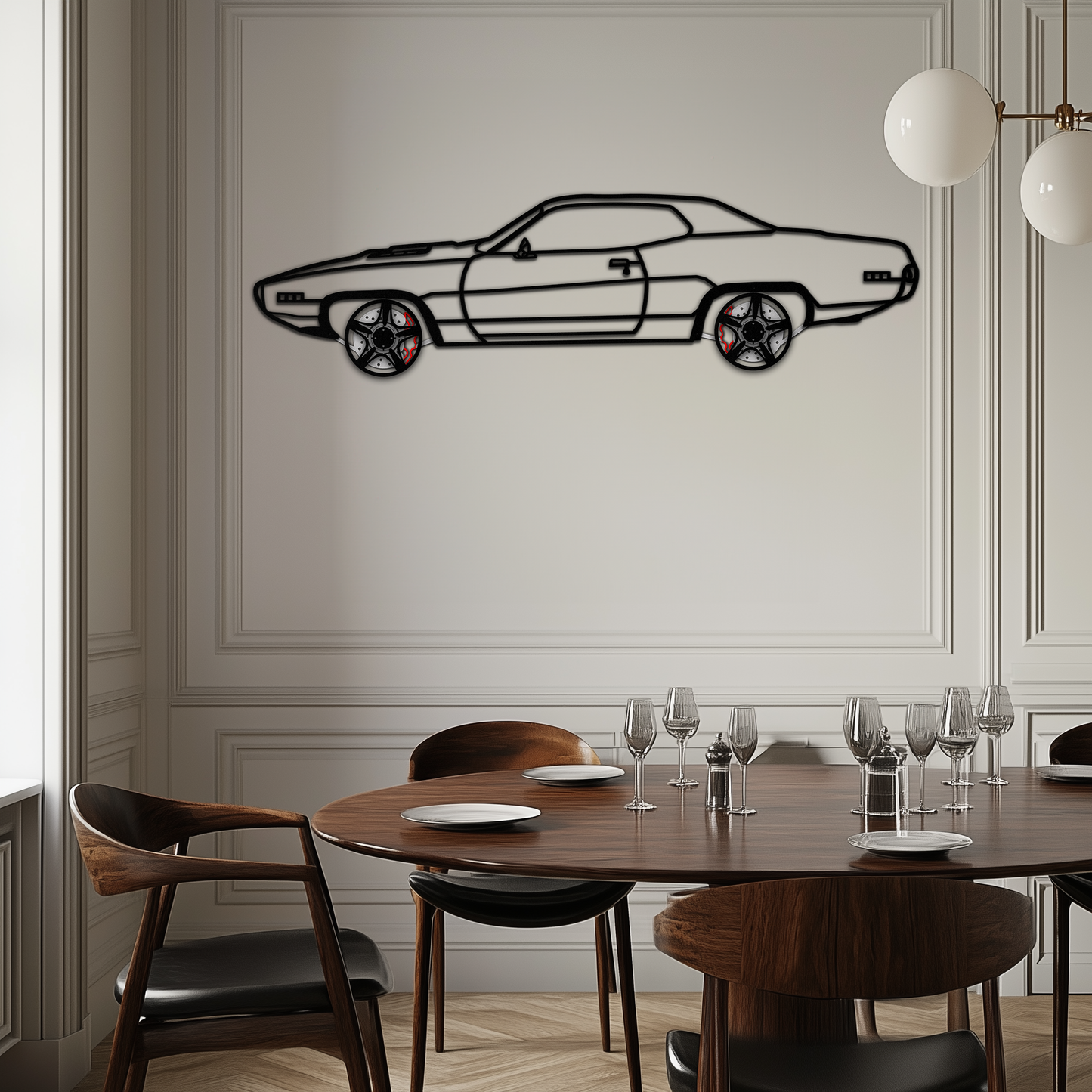 1971 Road Runner Side Profile Metal Wall Art – Classic Muscle Car Silhouette with Rotating Wheels | Garage & Office Decor Gift-KAFMEKA087