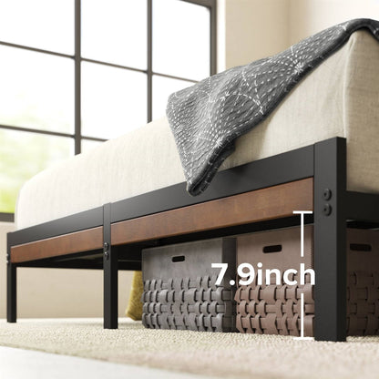 Base de cama King Size de plataforma metálica de bambú ecológica