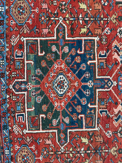 KARAJA Persian Antique Heriz Rug  4'9" x 6' - Tampa Home & Garden Store