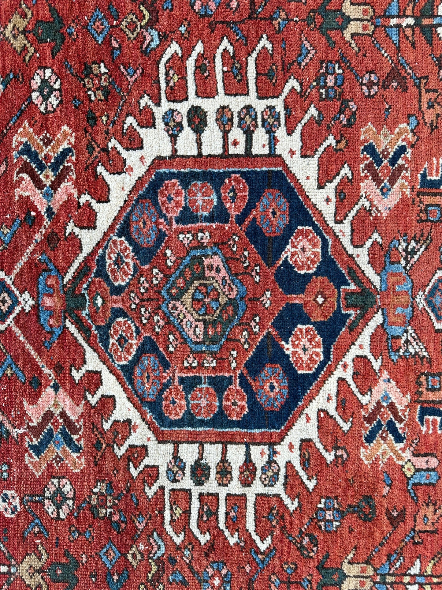 KARAJA Persian Antique Heriz Rug  4'9" x 6' - Tampa Home & Garden Store