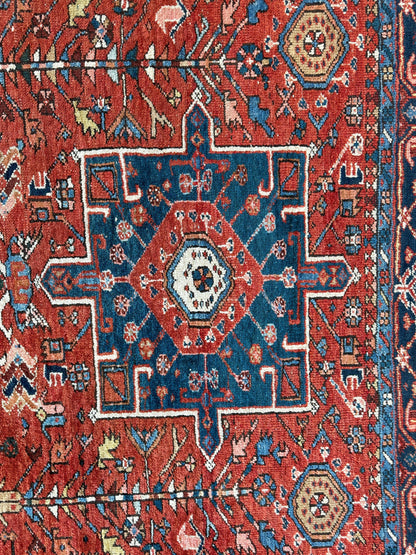 KARAJA Persian Antique Heriz Rug  4'9" x 6' - Tampa Home & Garden Store