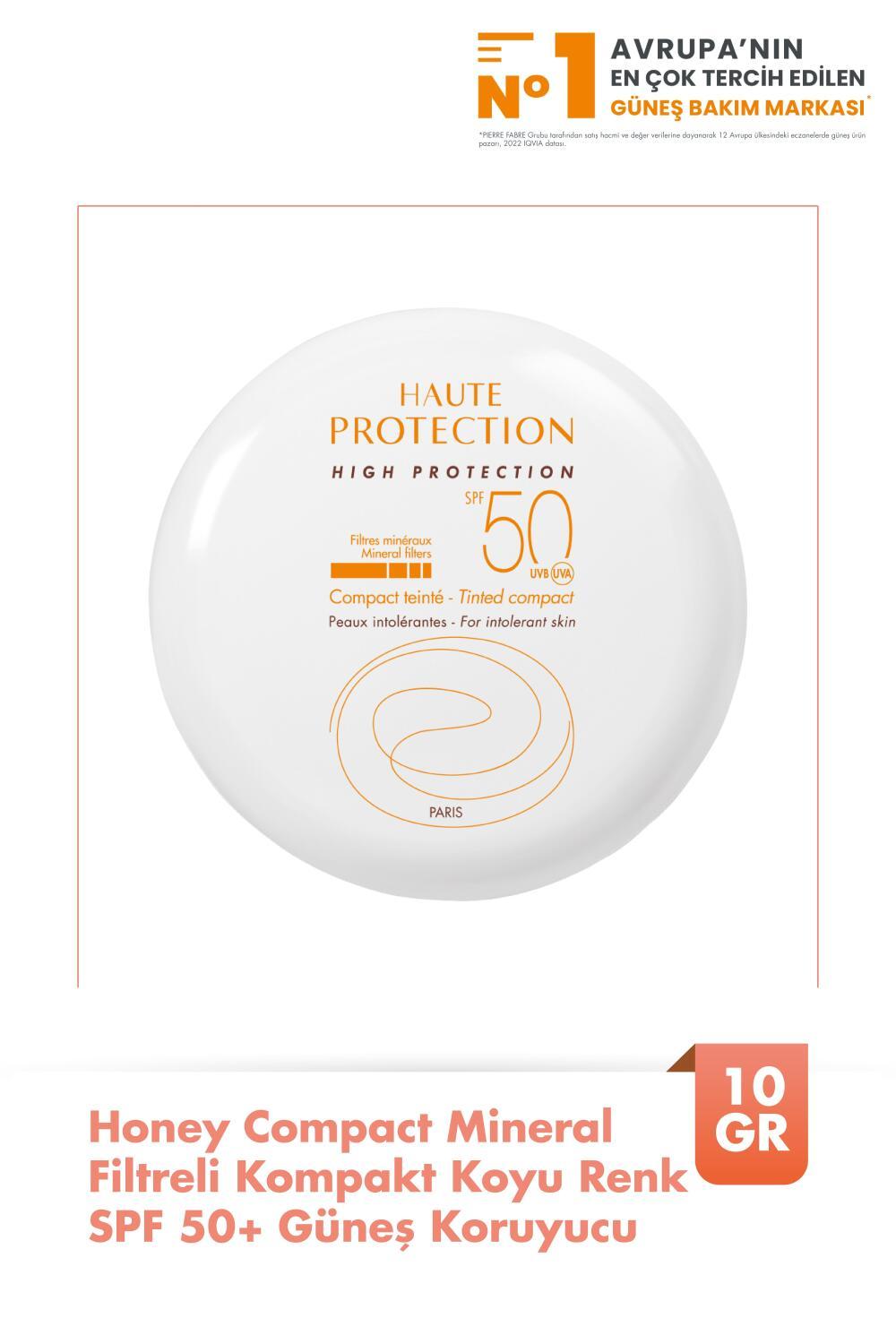 Avene Mineral Sunscreen Compact Powder SPF 50+ in white round case with orange text on Tampa Home & Garden Store
