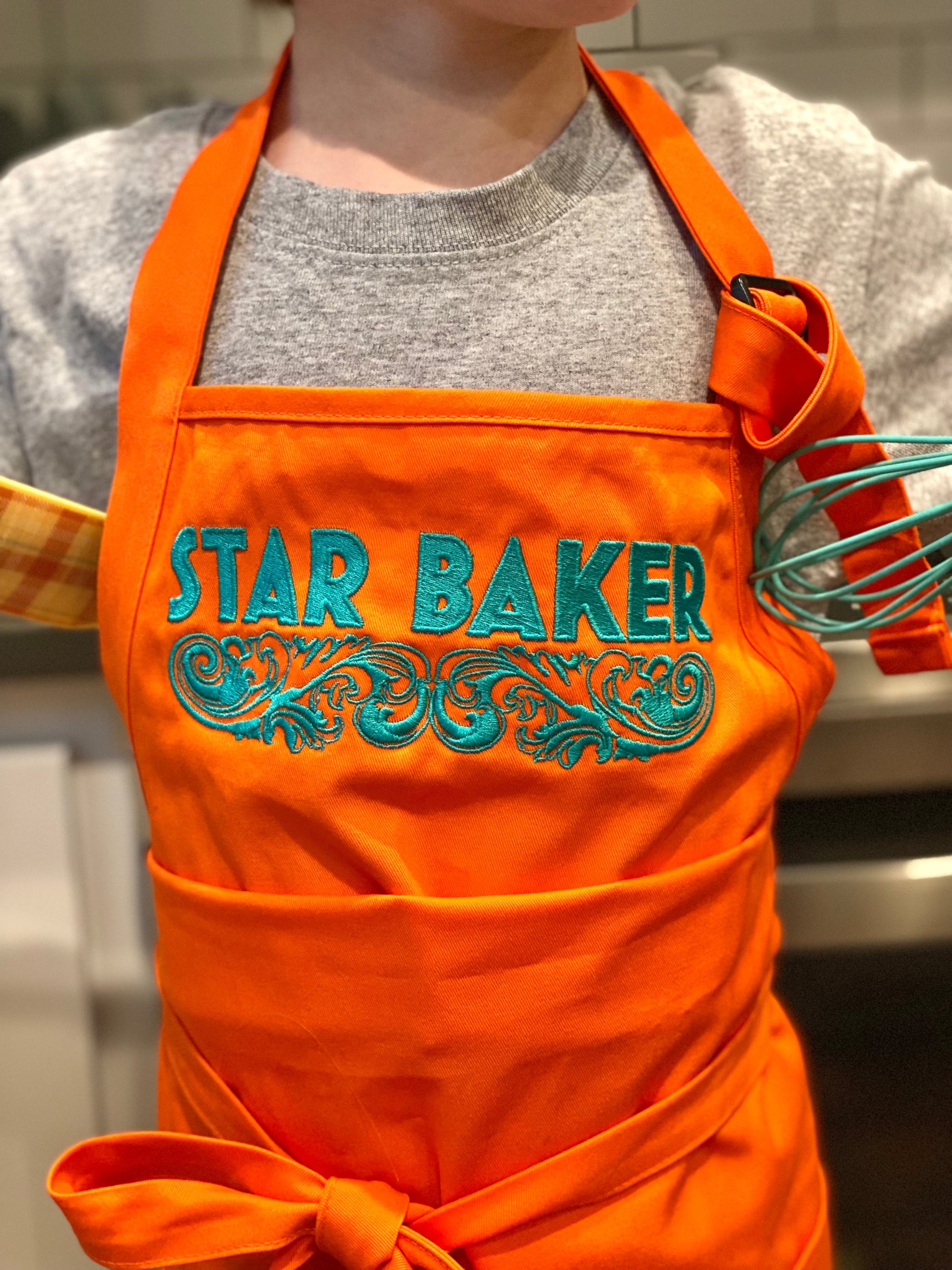KIDS Star Baker Embroidered Apron - Multiple Apron Color Options - Tampa Home & Garden Store