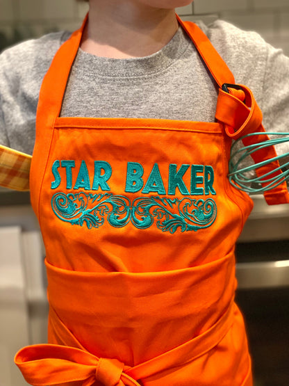 KIDS Star Baker Embroidered Apron - Multiple Apron Color Options - Tampa Home & Garden Store