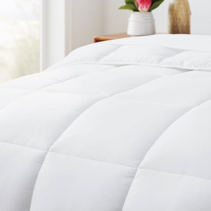 Edredón King Size Suave de Poliéster Blanco para Todas las Estaciones, Alternativa de Plumón