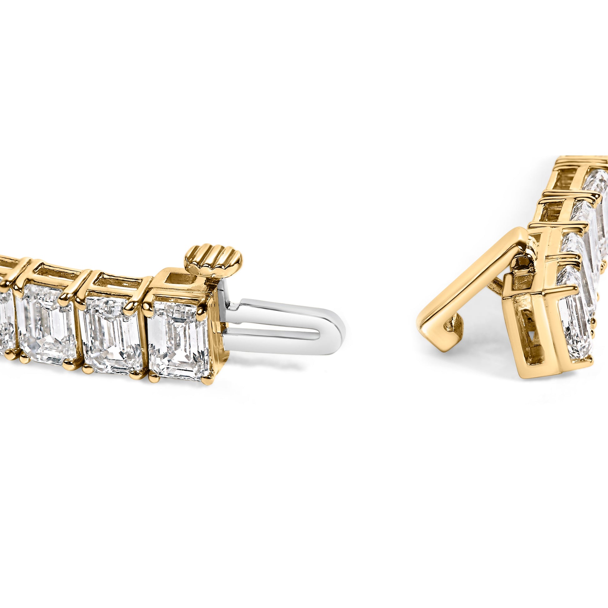 IGI Certified 14K yellow gold emerald-cut lab grown diamond tennis bracelet by Bids.com on Tampa Home & Garden Store
