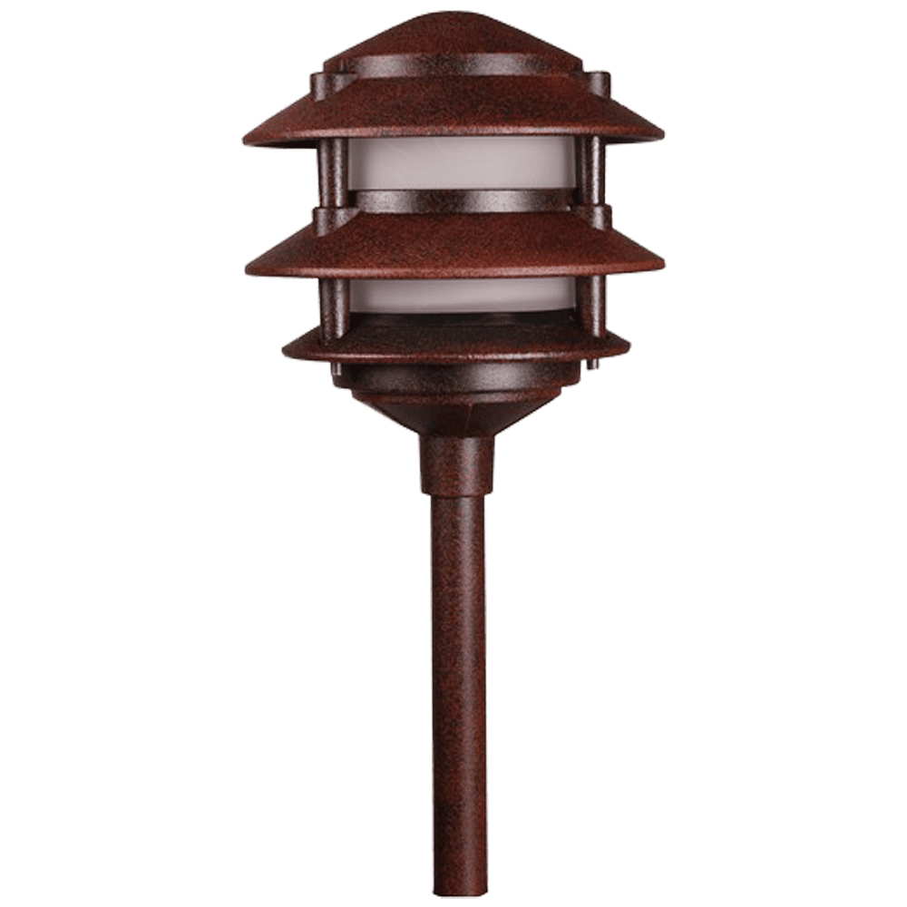 KL302 12V AC/DC Aluminum Low Voltage Landscape Lighting 3 Tier Pagoda Path Light - Tampa soil911.com