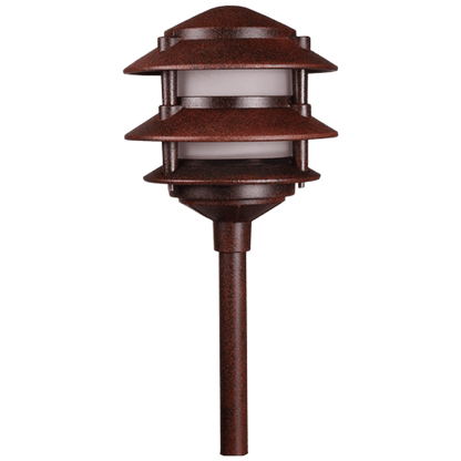 KL302 12V AC/DC Aluminum Low Voltage Landscape Lighting 3 Tier Pagoda Path Light - Tampa soil911.com