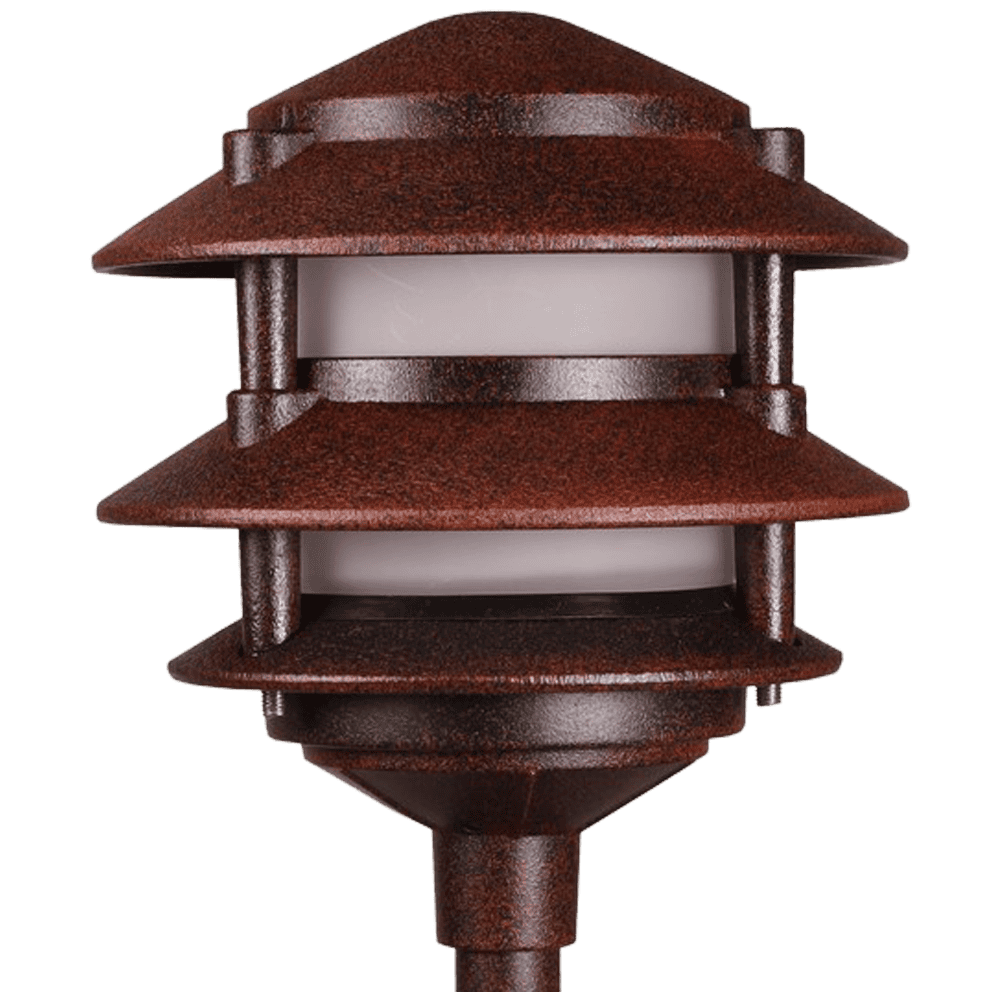 KL302 12V AC/DC Aluminum Low Voltage Landscape Lighting 3 Tier Pagoda Path Light - Tampa soil911.com