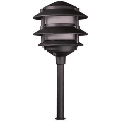 KL302 12V AC/DC Aluminum Low Voltage Landscape Lighting 3 Tier Pagoda Path Light - Tampa Home & Garden Store