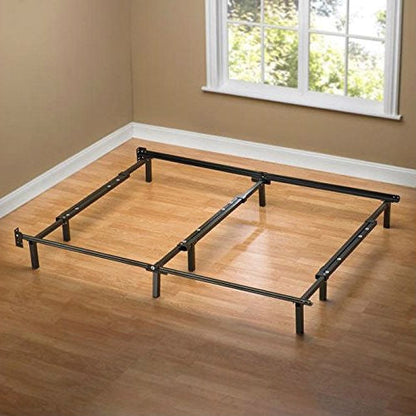 Estructura de cama metálica ajustable King size de 9 patas con soportes para cabecero