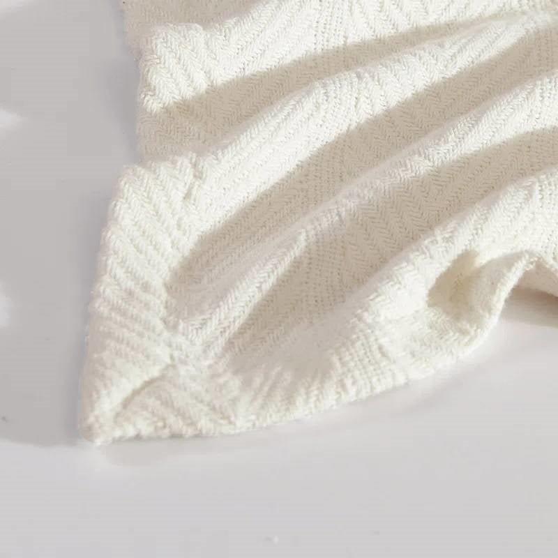 Manta King Size de Algodón 100% Ligera en Color Crema Hueso - Lavable a Máquina