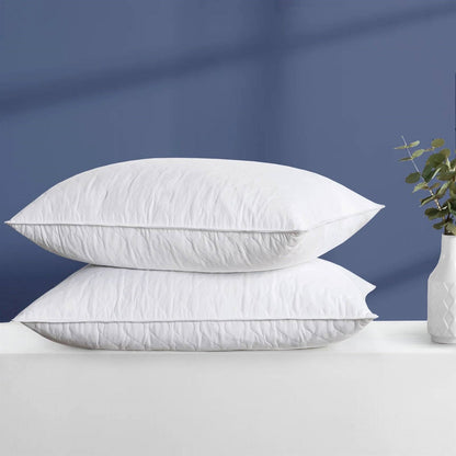Juego de 2 almohadas de mezcla de plumón y plumas lavables a máquina, tamaño King