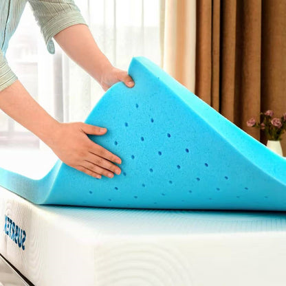Colchón superior de espuma viscoelástica de alta densidad King Size de 7,6 cm de grosor