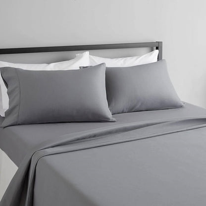 Juego de sábanas King Size gris plata 100% algodón egipcio de 1000 hilos