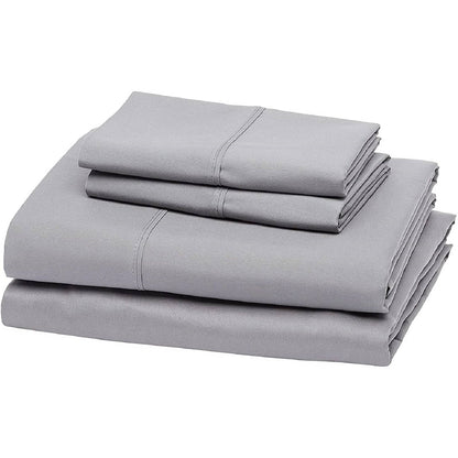 Juego de sábanas King Size gris plata 100% algodón egipcio de 1000 hilos