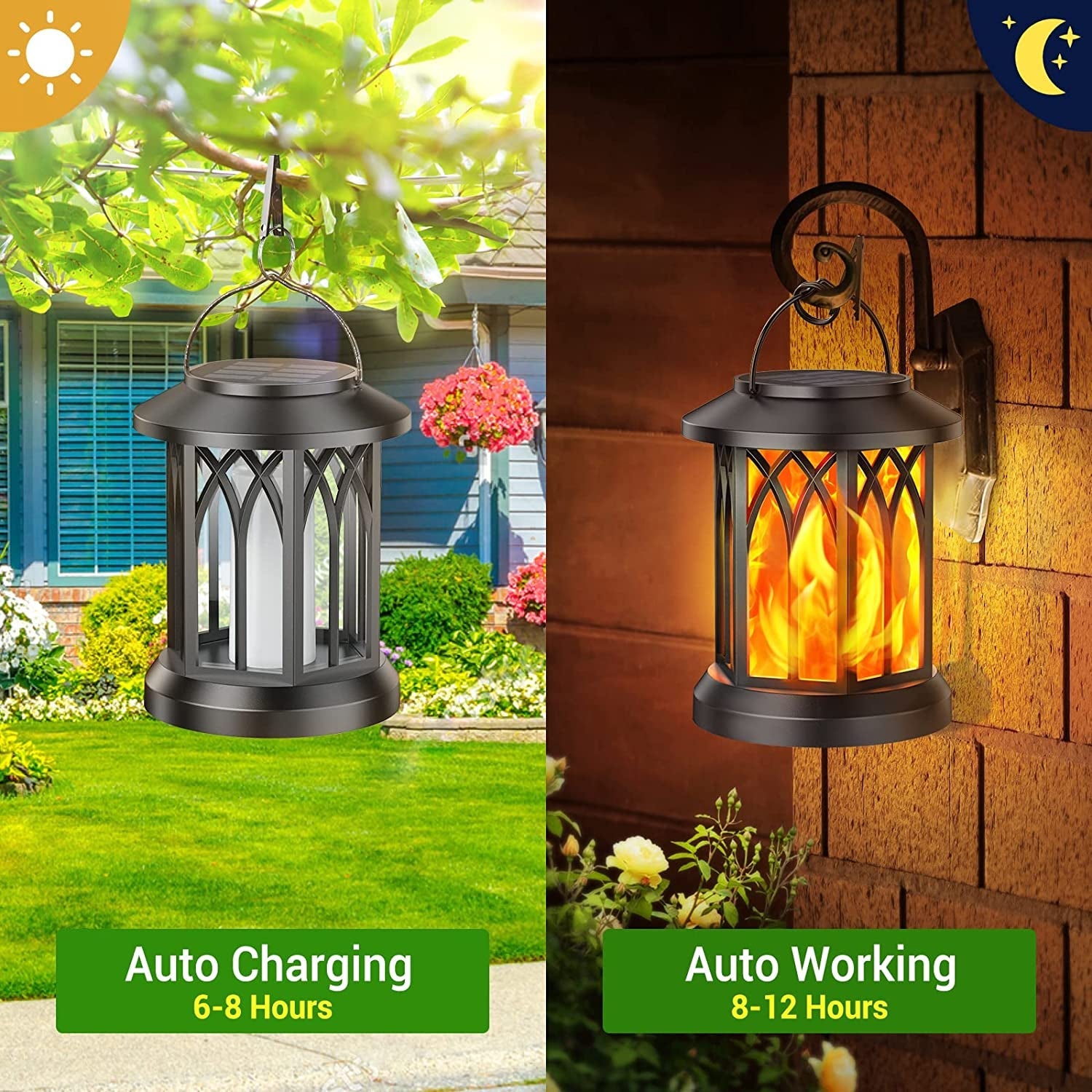 KOOPER Solar Lanterns – Vivid Dancing Flame Outdoor Lights for Garden & Patio - Tampa Home & Garden Store