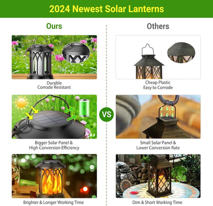 KOOPER Solar Lanterns – Vivid Dancing Flame Outdoor Lights for Garden & Patio - Tampa Home & Garden Store