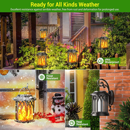 KOOPER Solar Lanterns – Vivid Dancing Flame Outdoor Lights for Garden & Patio - Tampa Home & Garden Store