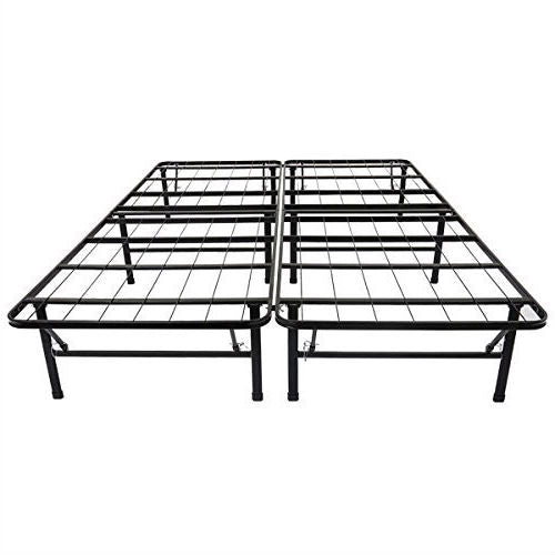 Base de cama de metal negra tamaño King