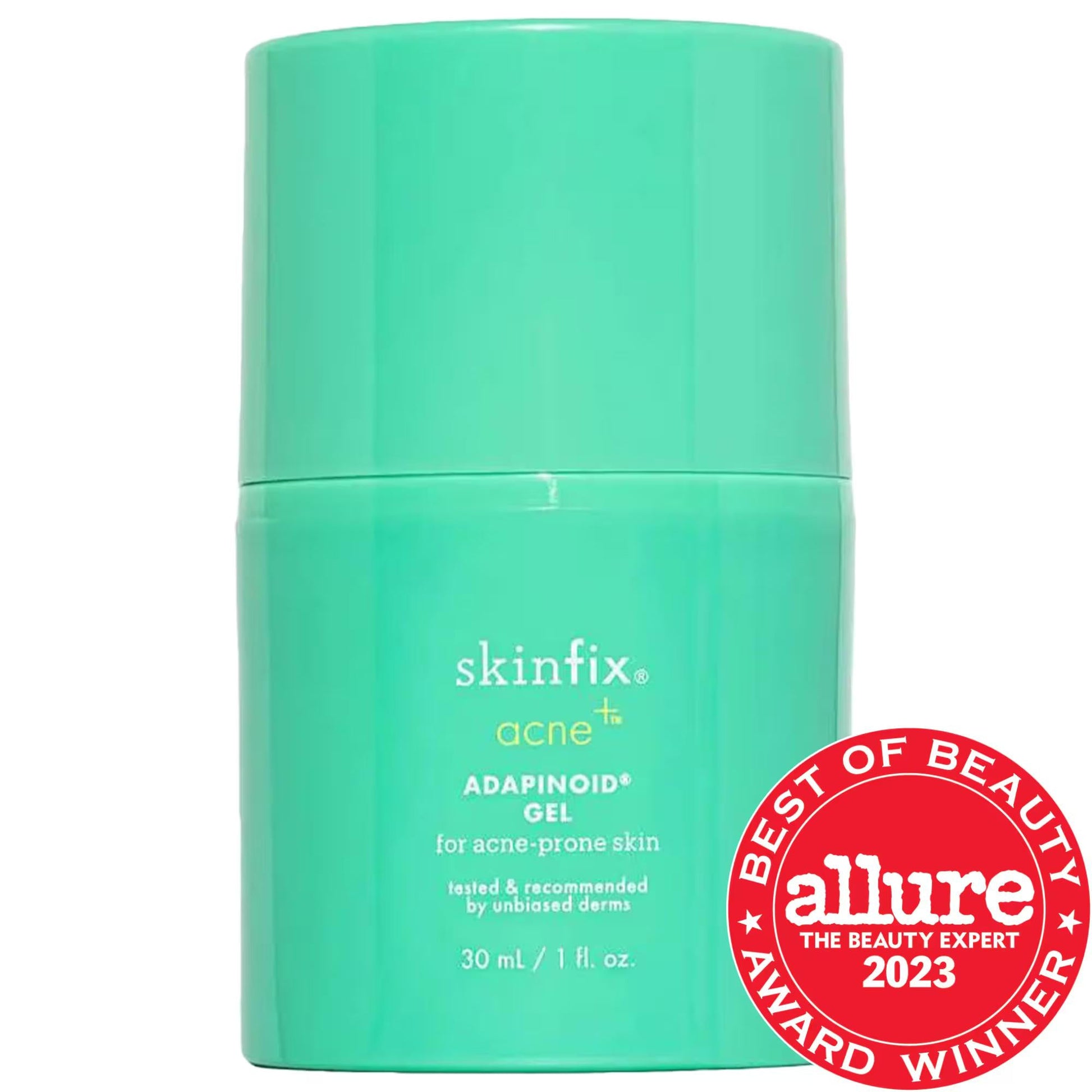 acne+ Adapinoid Gel bottle with niacinamide squalane acne treatment by Beauty Care Bag on Tampa Home & Garden Store