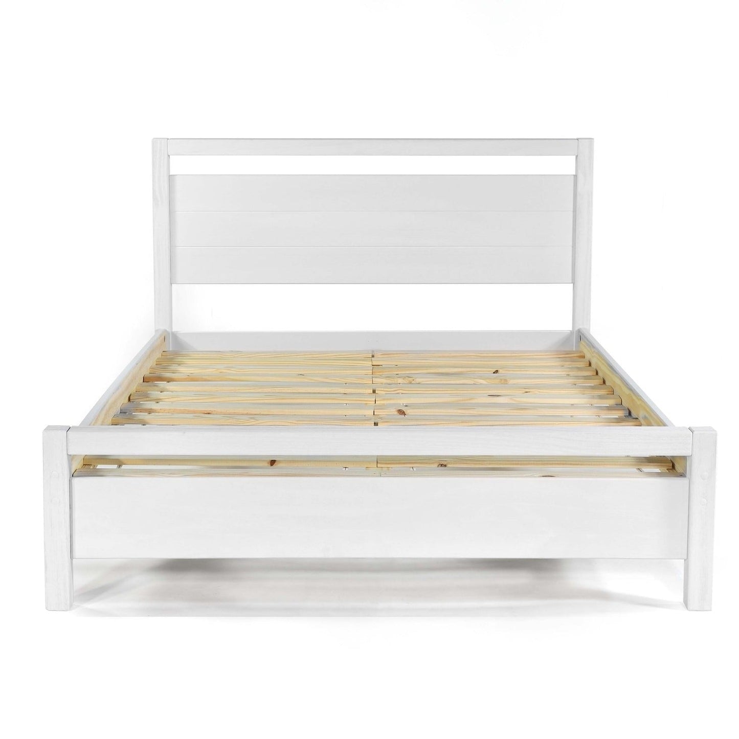 Cama Plataforma Blanca Rústica Tradicional King Size de Granja