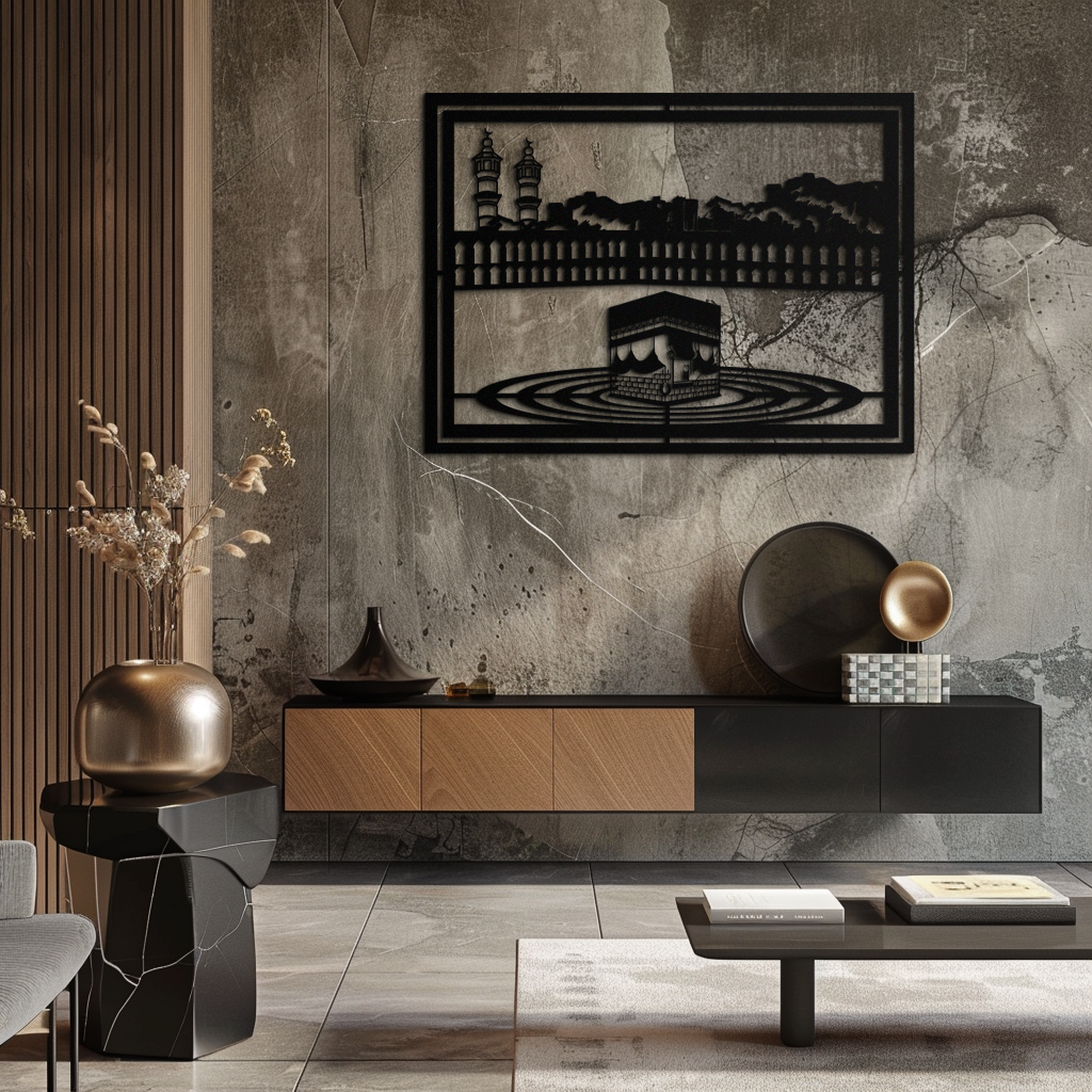 Kaaba Metal Wall Art - Sacred Islamic Wall Decor - KAF232 - Tampa Home & Garden Store