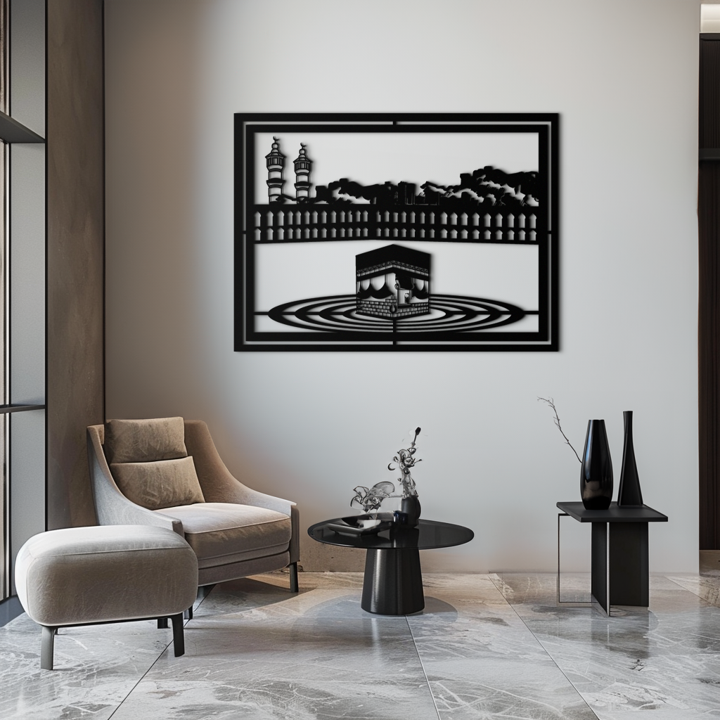 Kaaba Metal Wall Art - Sacred Islamic Wall Decor - KAF232 - Tampa Home & Garden Store