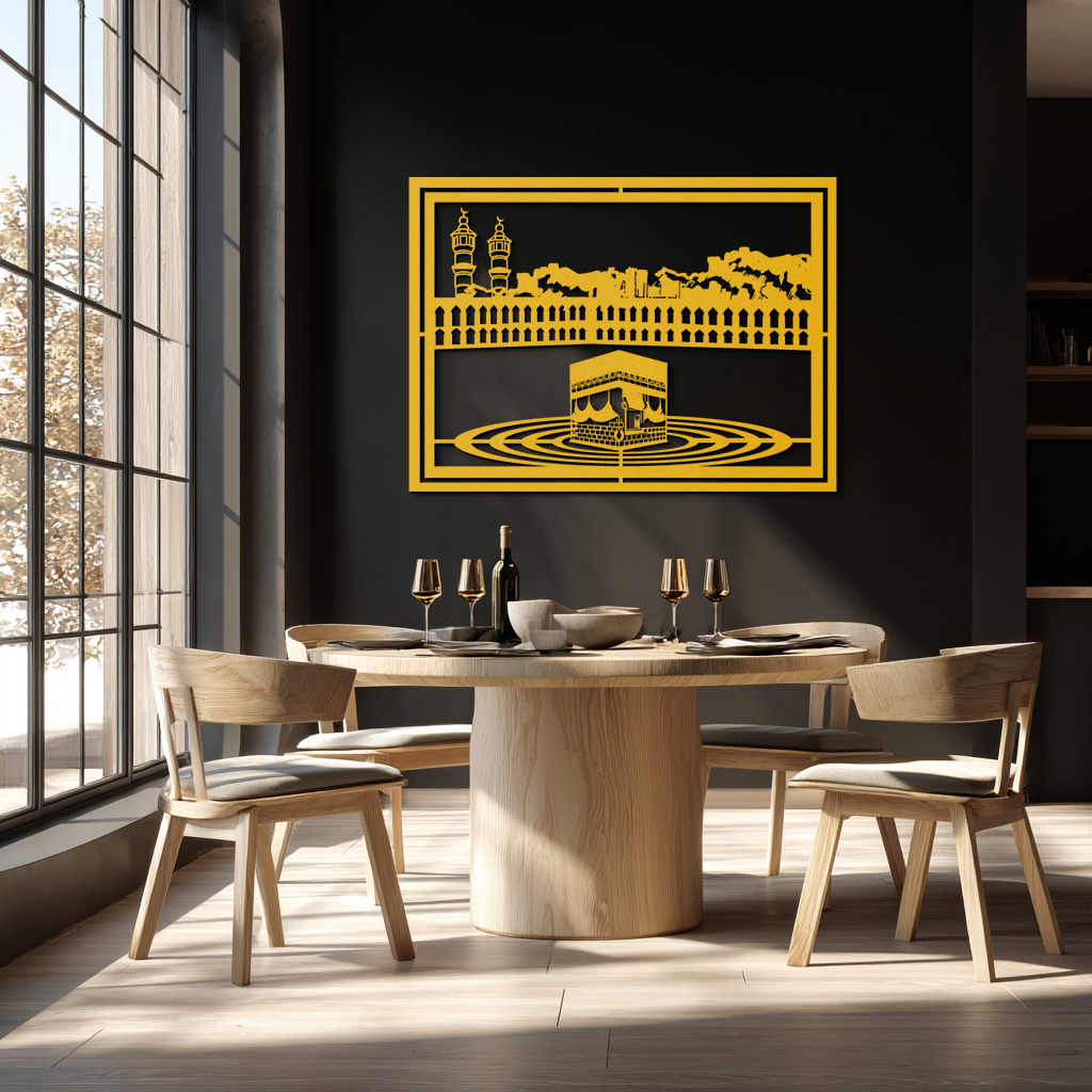 Kaaba Metal Wall Art - Sacred Islamic Wall Decor - KAF232 - Tampa Home & Garden Store