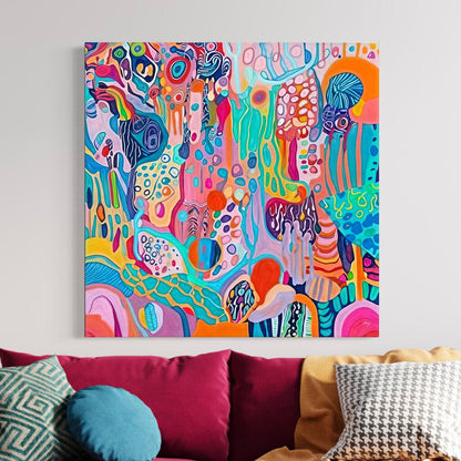 Canvas Print Kaleidoscopic Voyage by Tailored Canvases, vivid abstract colors, gallery wrap on Tampa Home & Garden Store